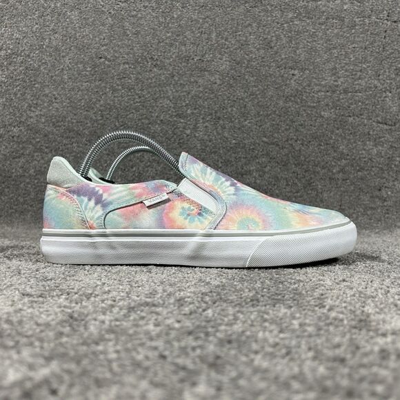 VANS Asher Deluxe Comfort Slip On Women’s Sz 11 Pastel Tie Dye Skate Shoes Used - Picture 1 of 11